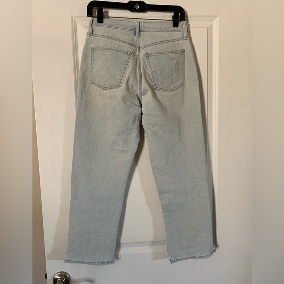 Womens Light Wash Straight Leg Jeans - Light Blue - Picture 2 of 3